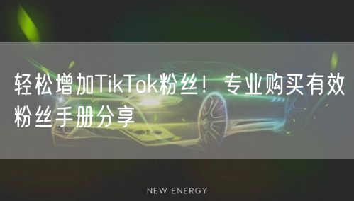轻松增加TikTok粉丝！专业购买有效粉丝手册分享
