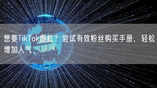 想要TikTok爆红？尝试有效粉丝购买手册，轻松增加人气