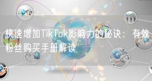 快速增加TikTok影响力的秘诀：有效粉丝购买手册解读