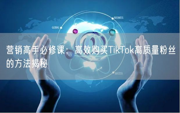 营销高手必修课：高效购买TikTok高质量粉丝的方法揭秘