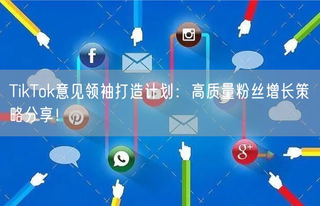 TikTok意见领袖打造计划：高质量粉丝增长策略分享！