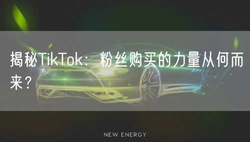 揭秘TikTok：粉丝购买的力量从何而来？