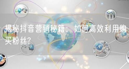 揭秘抖音营销秘籍：如何高效利用购买粉丝?