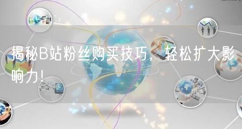 揭秘B站粉丝购买技巧，轻松扩大影响力！