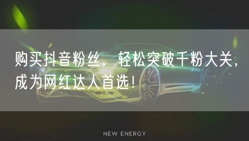 购买抖音粉丝，轻松突破千粉大关，成为网红达人首选！