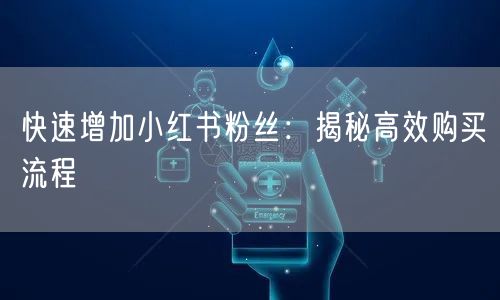 快速增加小红书粉丝：揭秘高效购买流程