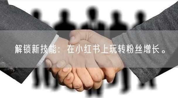 解锁新技能：在小红书上玩转粉丝增长。