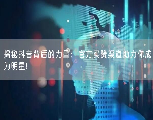 揭秘抖音背后的力量：官方买赞渠道助力你成为明星!