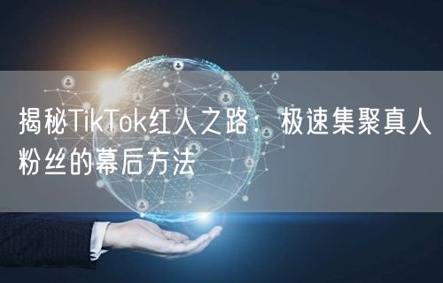 揭秘TikTok红人之路：极速集聚真人粉丝的幕后方法