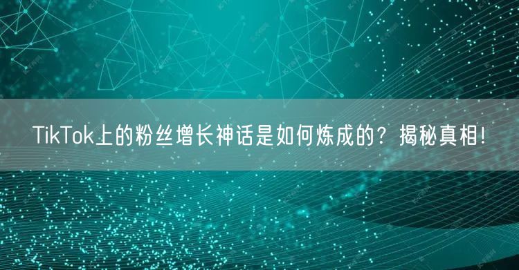 TikTok上的粉丝增长神话是如何炼成的？揭秘真相！