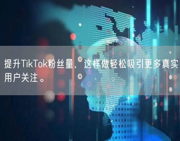 提升TikTok粉丝量，这样做轻松吸引更多真实用户关注。
